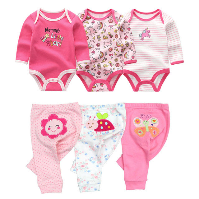 Ensembles de pantalons en coton pour bébé fille