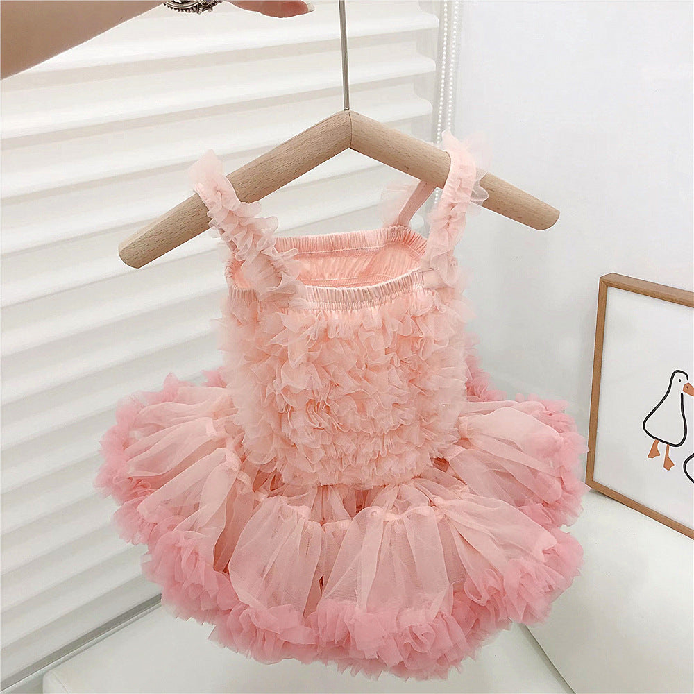 Robe d'été princesse en polyester pour bébé