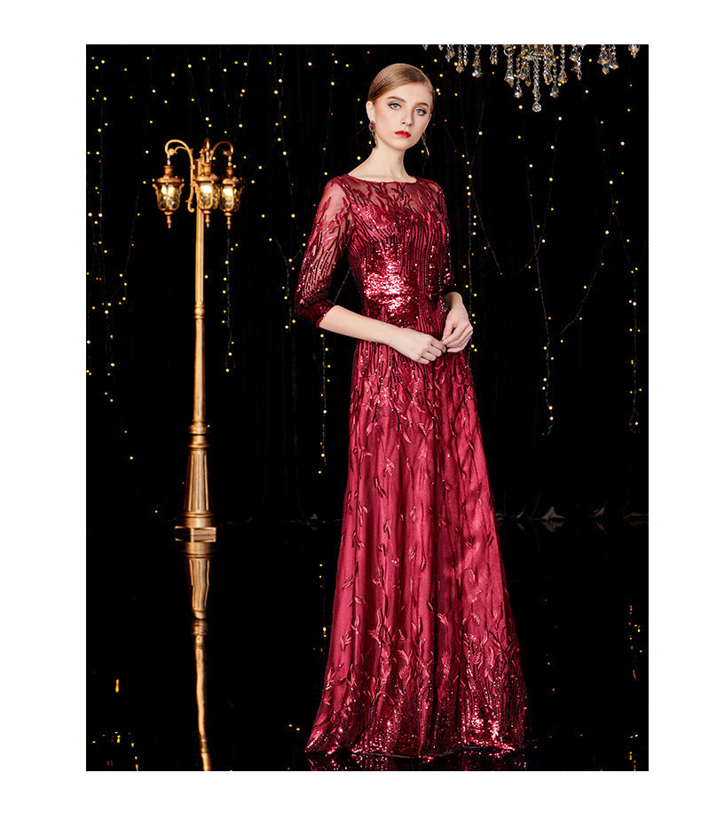 Women's Elegant Long Banquet Evening Dress