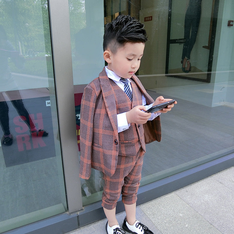 Boys Fashion Casual Blazer Pants Set