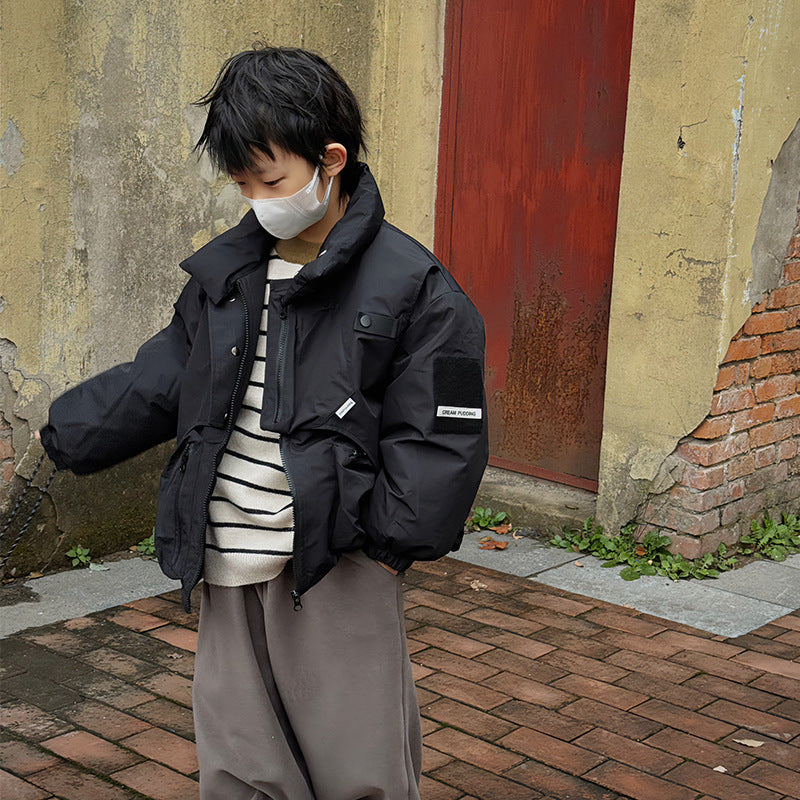 Belle veste d'hiver pour enfants, haut épais rembourré en coton