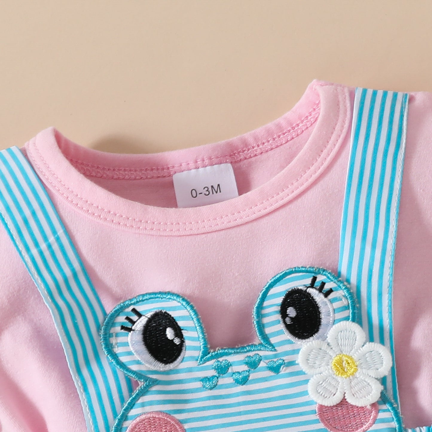 Robe double épaisseur à manches courtes pour fille Cute Frog