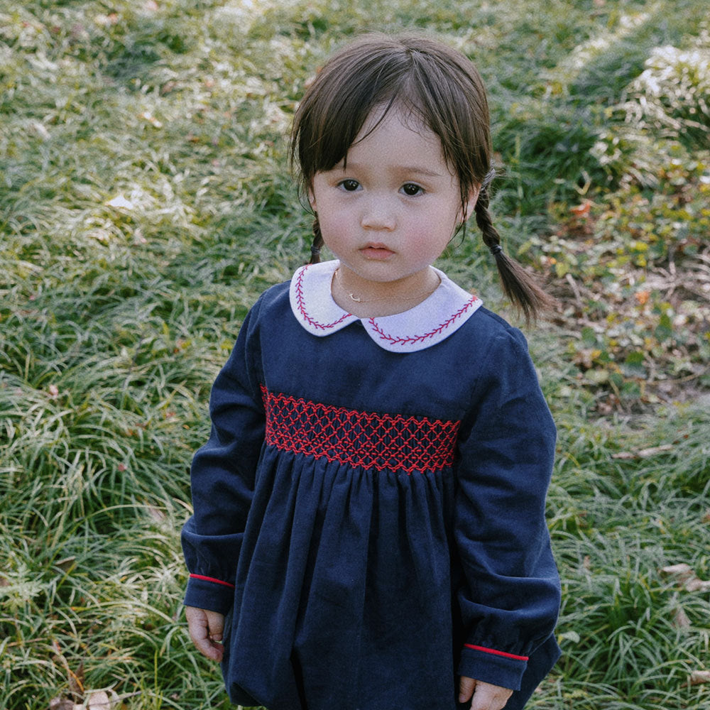 Ropa infantil de pana Vestido de otoño para niñas