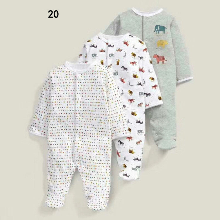 Three New Baby One Piece Rompers With Long Sleeves And Feet