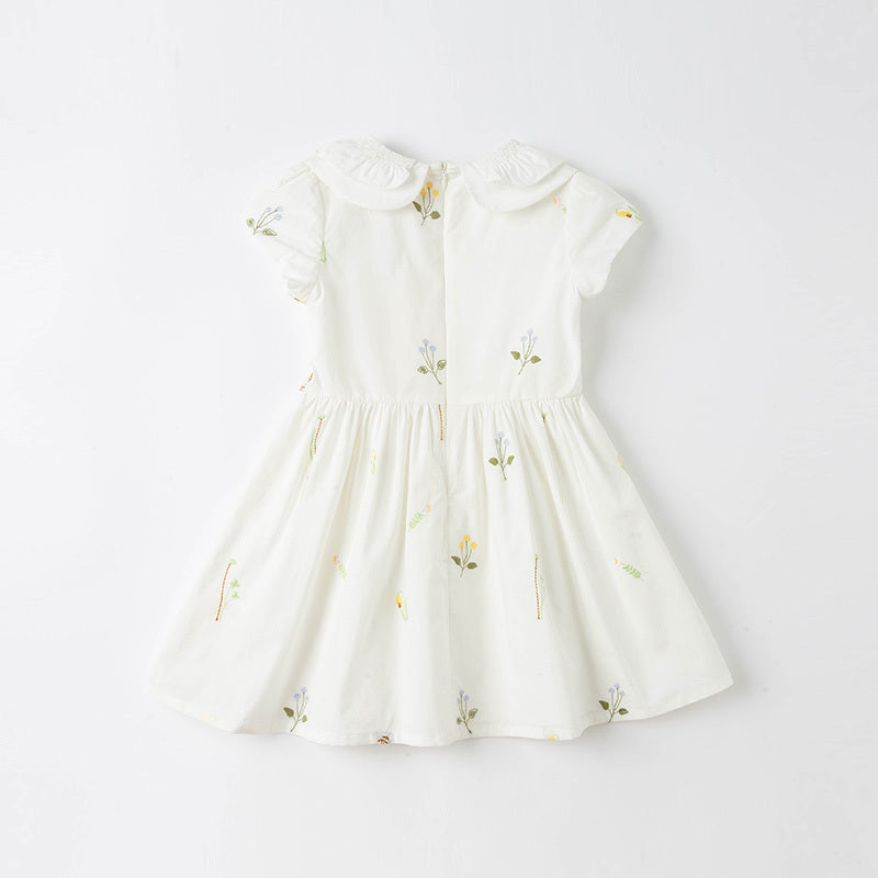 Children's Dress Summer New Botanical Floral Print