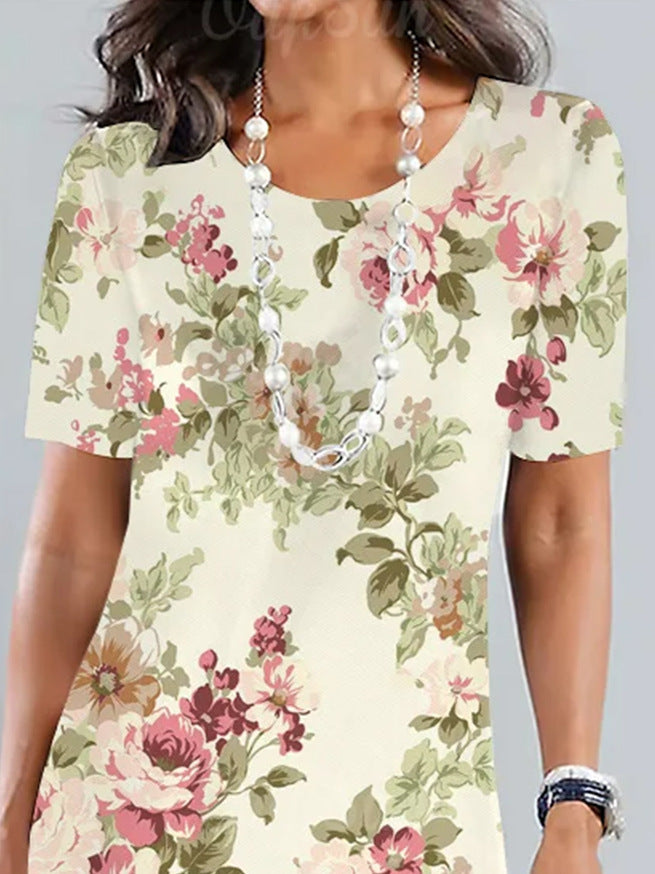 Vestido floral vintage con personalidad de moda para mujer