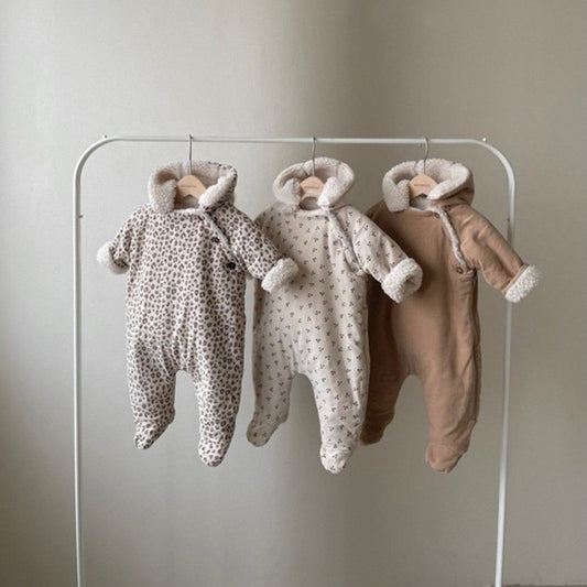 Infant Velvet Multi-cotton Romper Baby Winter One Piece Coat