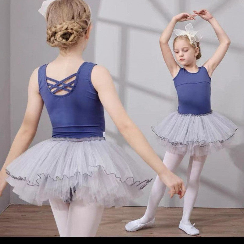 Vêtements de danse pour femmes, exercices à manches courtes, jupes de Ballet pour tout-petits et enfants