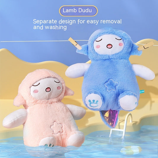 Cloak Man Lamb Toot Baby Plush Doll Newborn Sound And Light Soothing Sleeping Toys