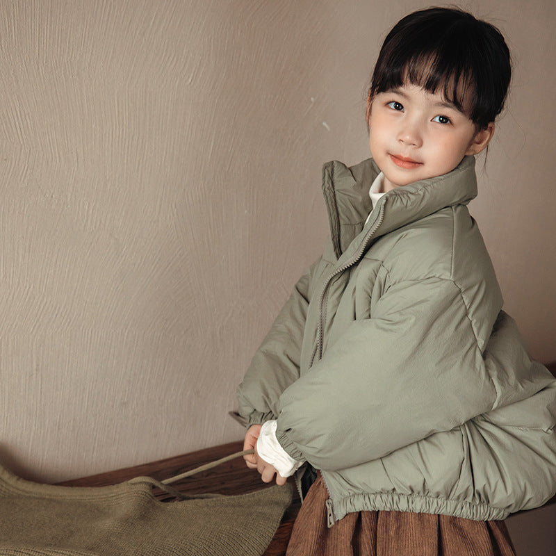 Veste en duvet tricotée pour enfants, nouvelle collection automne et hiver