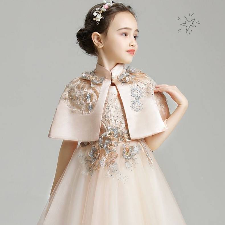 Robe de spectacle de piano pour enfants, robe de soirée d'hôte