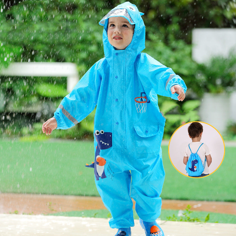 Children's Cartoon Waterproof Suit One-Piece Rain Pants