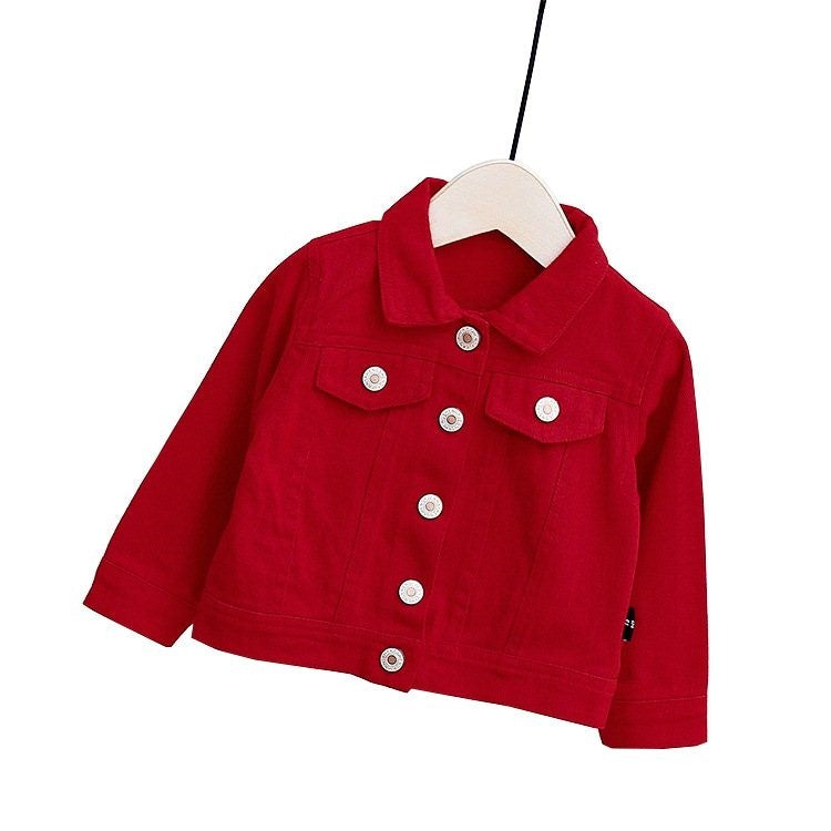 Ann baby children's wear girl autumn wear denim jacket