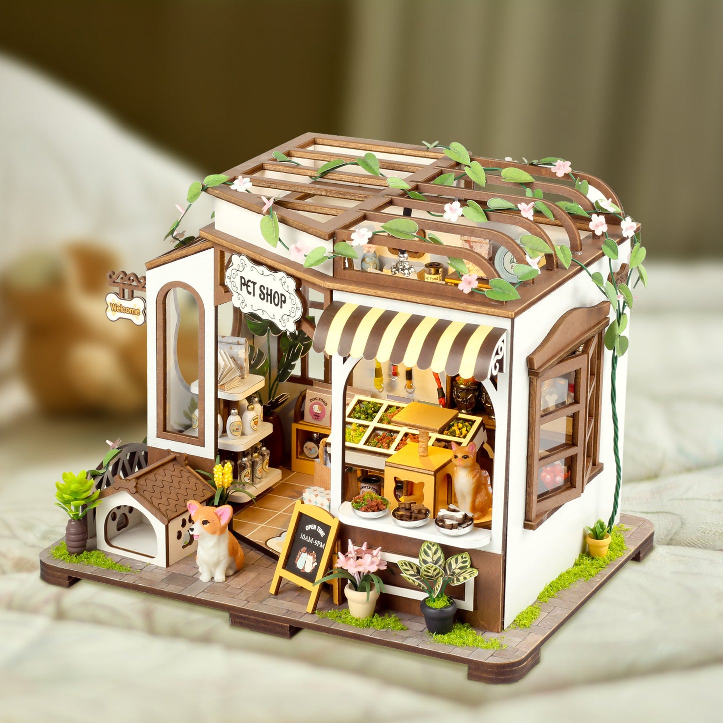 Ancient Style Pop-up Book Assembled Book Stand Diy Cottage Model Artistic Ornaments