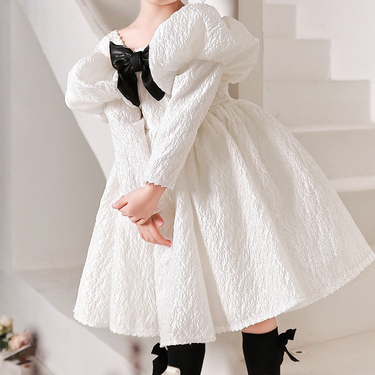 Girls Temperament Fashion Pleated Piano Costumes