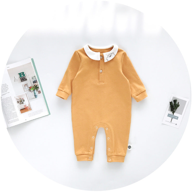 Robe une pièce bébé chemise bébé col feuille de lotus