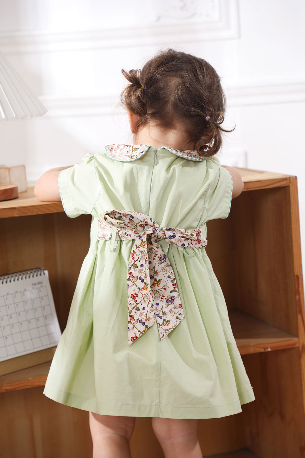 Robe florale pastorale pour bébé fille de printemps