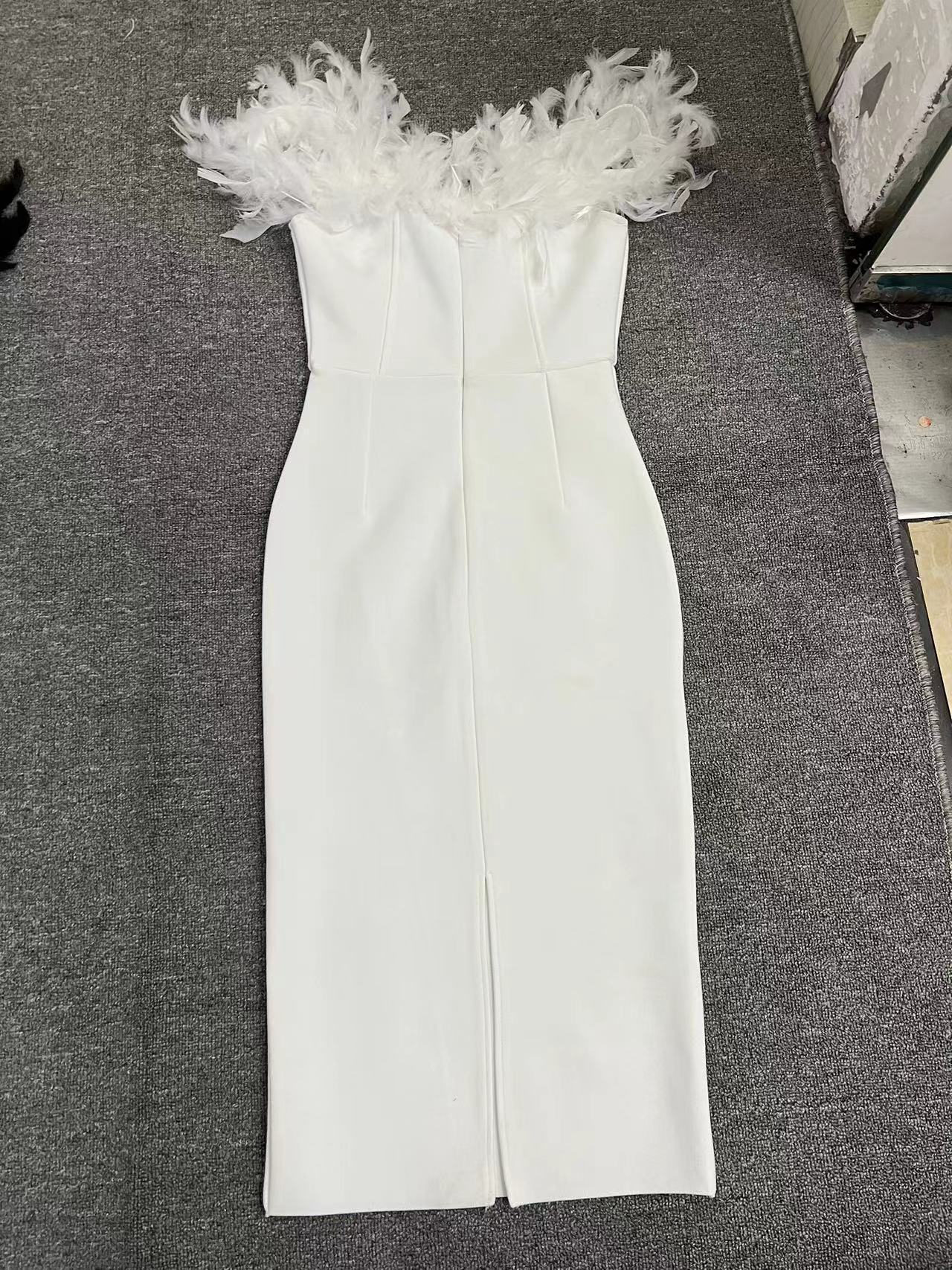 Robe une pièce élégante à bandes françaises, mode européenne et américaine, luxe, luxe, plumes de diamant, haut de gamme, abordable