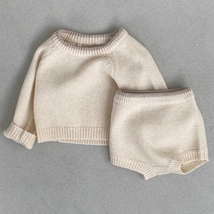 Baby Sweater Top Shorts Suit