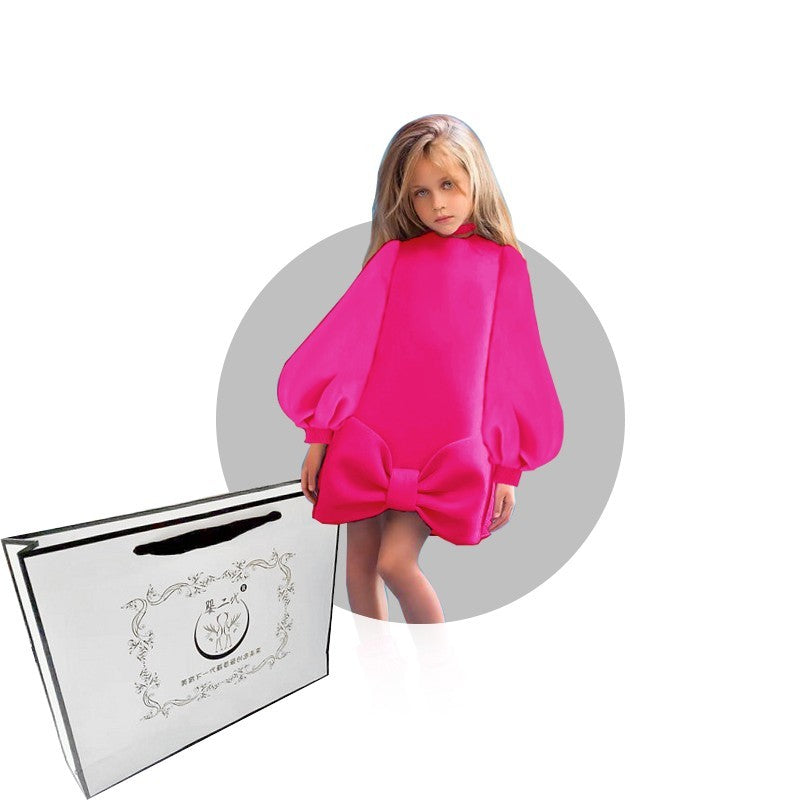 Robe Fille Mode Bulle Manches Longues