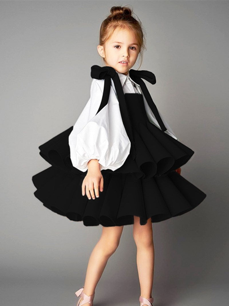 Long Sleeved Shirt With Suspender Princess Skirt