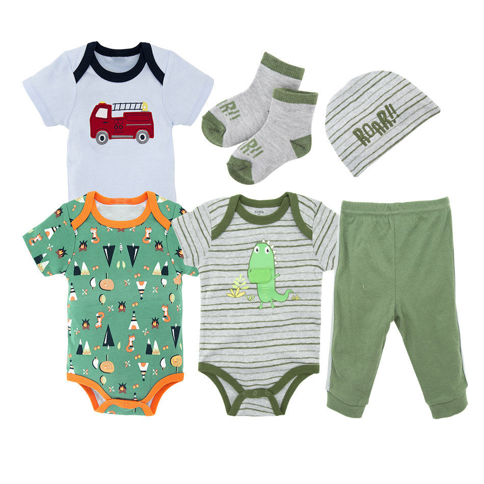 Costume bébé 5 pièces, ensemble d'été à manches courtes