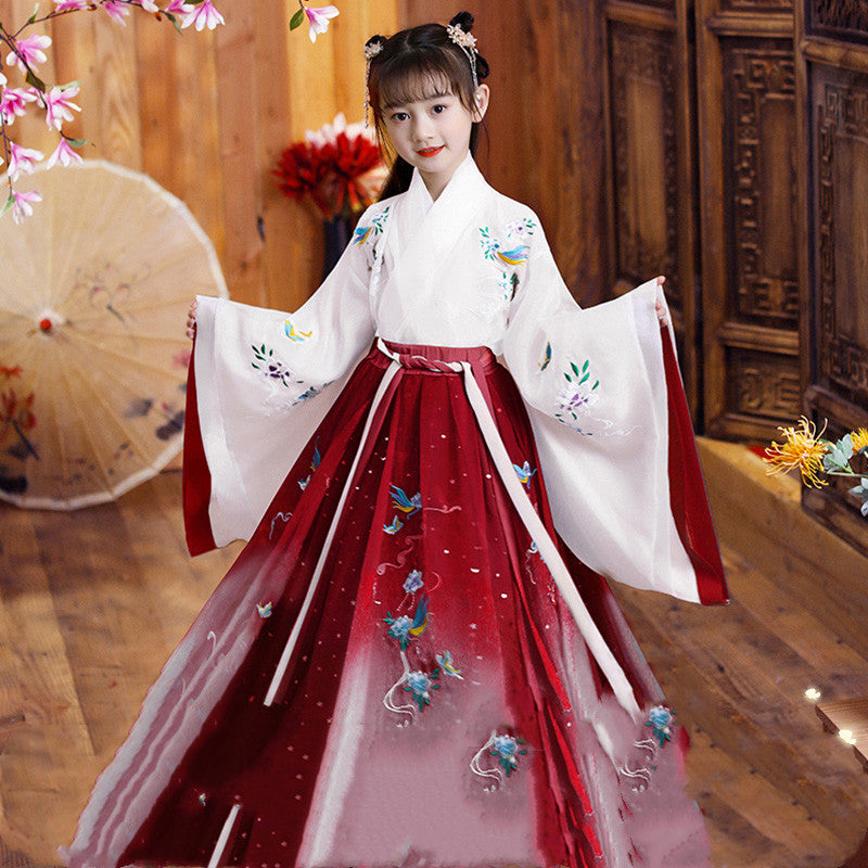 Long-sleeved light gauze children's dress