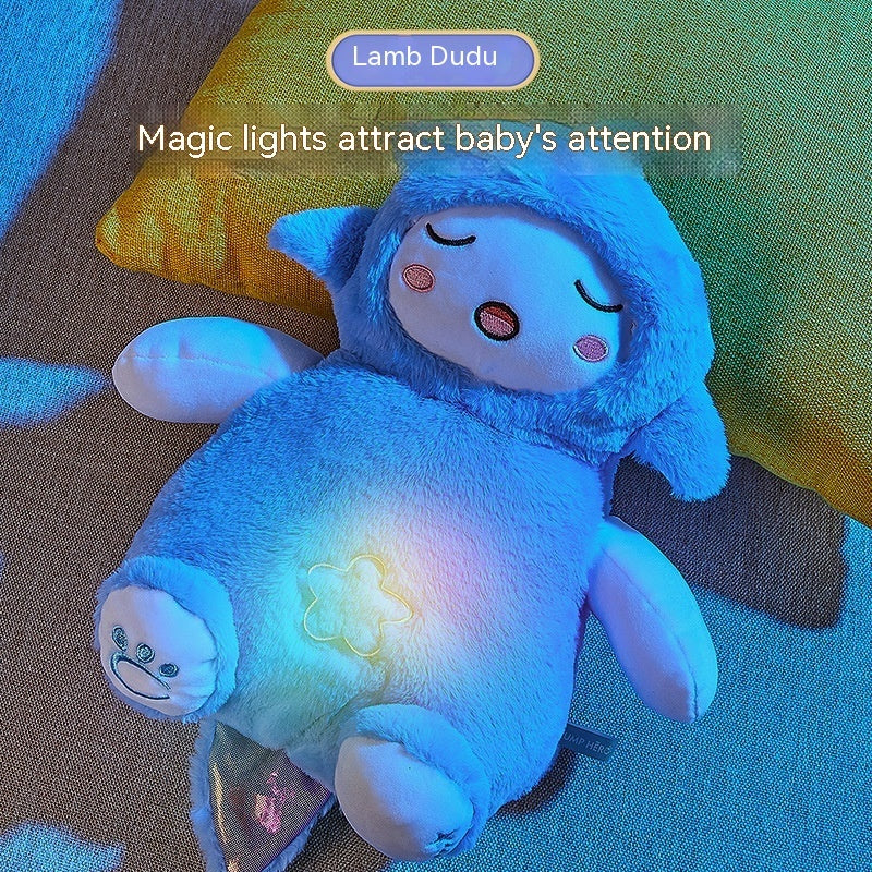 Cape homme agneau Toot bébé peluche poupée nouveau-né son et lumière apaisant jouets de couchage