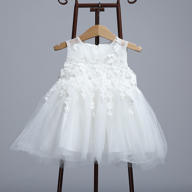 Baby's full moon, baby's wedding dress, princess dress, children's dress, lace cap, fluffy dress, photo studio