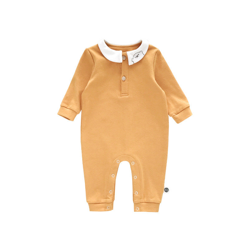 Robe une pièce bébé chemise bébé col feuille de lotus