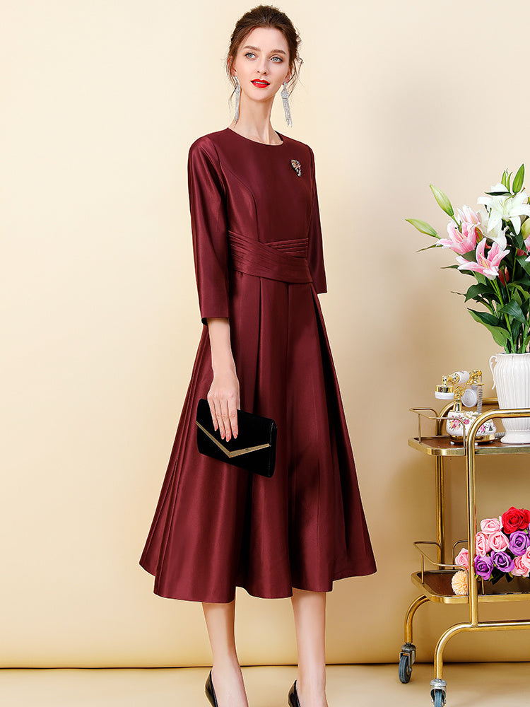 Women's Temperament Fashion Simple A-line Dress