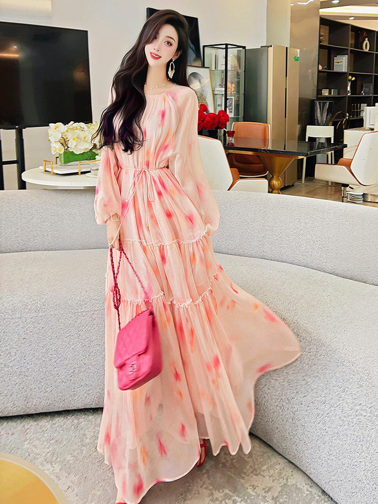 Women's Gentle Chiffon Floral Dress