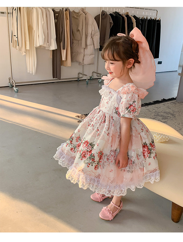 Robe d'été pour filles de style court, robe Lolita