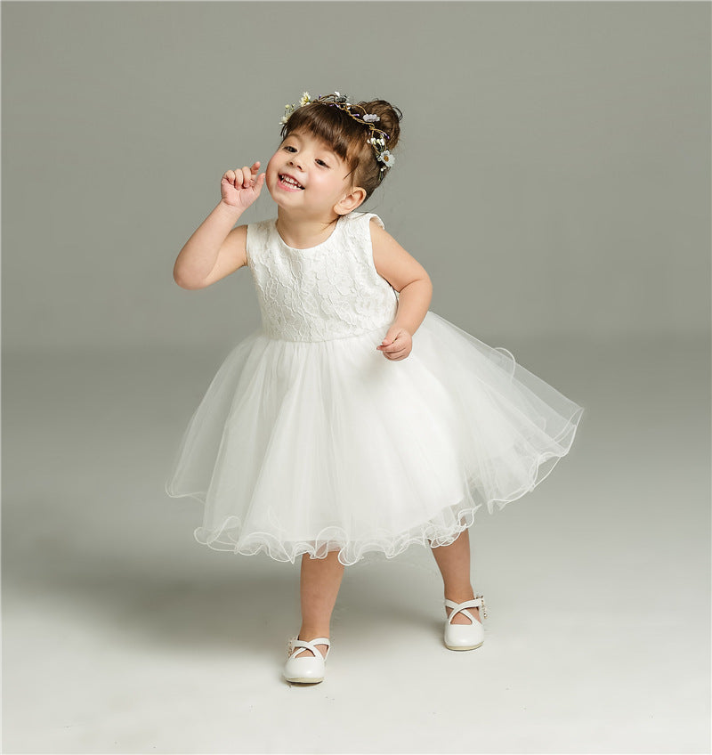 Two Sets Of Female Baby, Baby, One Year Old, 100 Days Wedding Dress, Princess Silk Dress