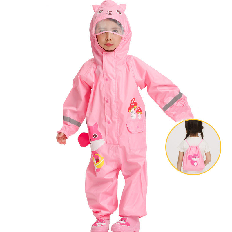 Children's Cartoon Waterproof Suit One-Piece Rain Pants