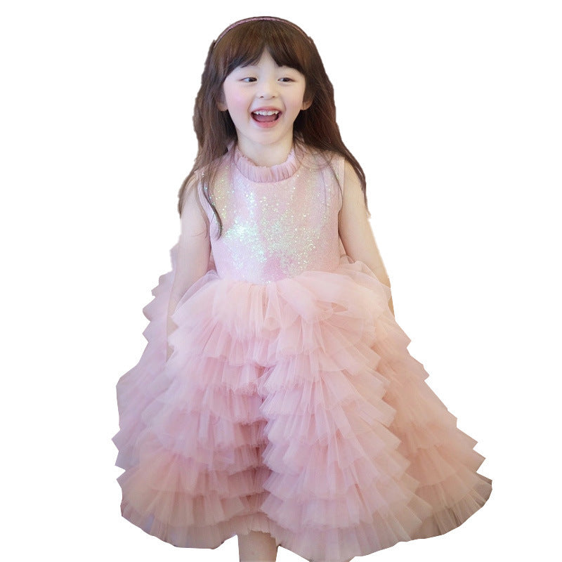 Children's Fluffy Gauze Cake Skirt