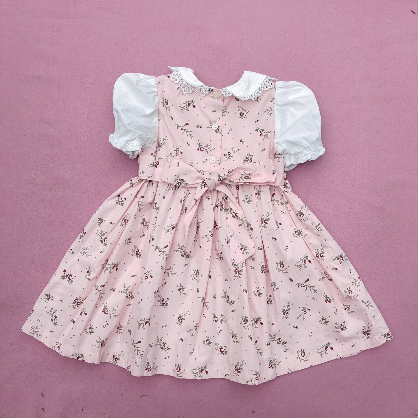 Robe de princesse en dentelle imprimée à manches courtes pour filles