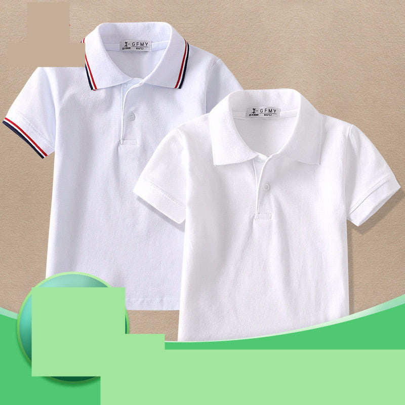 CUHK Camiseta blanca con solapa para niños