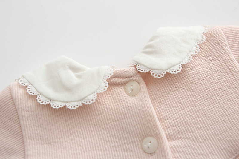 Robe de printemps à manches longues pour bébé, couleur unie