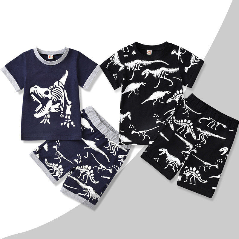 Ropa infantil de dinosaurios de manga corta de verano