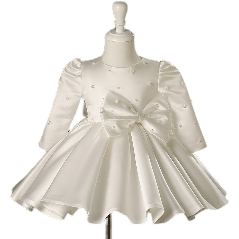 Robe de princesse pour petite fille, tenue de mariage à fleurs, pour premier anniversaire, piano