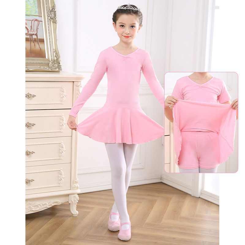 Robe de danse Vêtements d'exercice à manches courtes pour filles