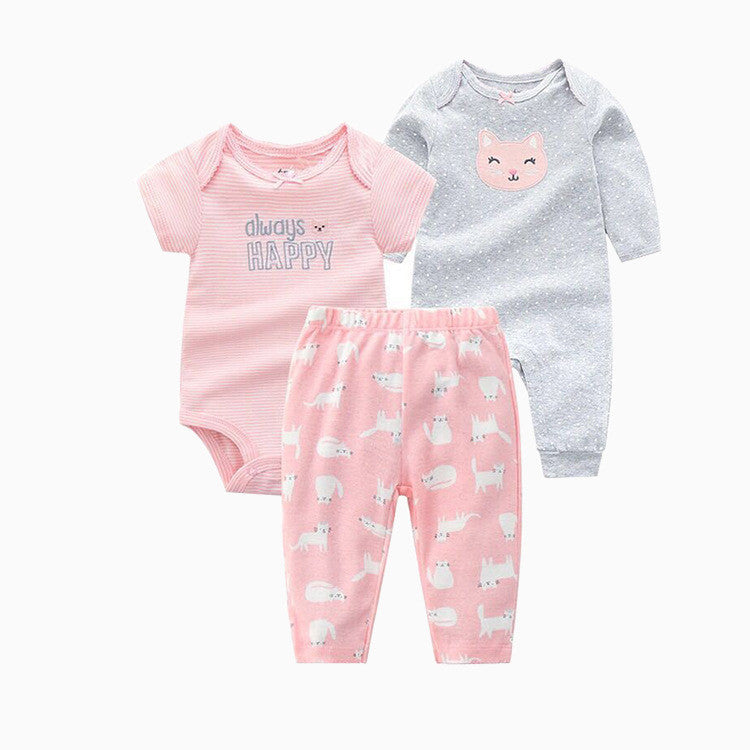 Costume trois pièces pour vêtements pour bébés, printemps et automne