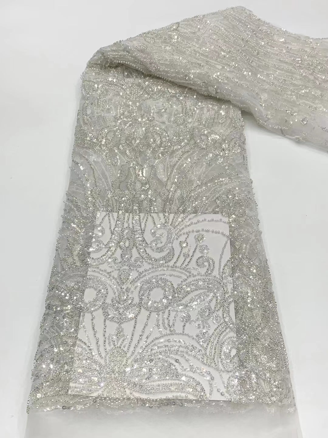 Tissu en dentelle brodée pour robe de mariée pour femmes