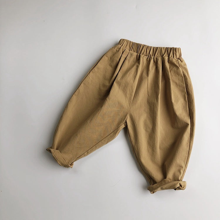 Cotton Woven Trousers Carrot Pants