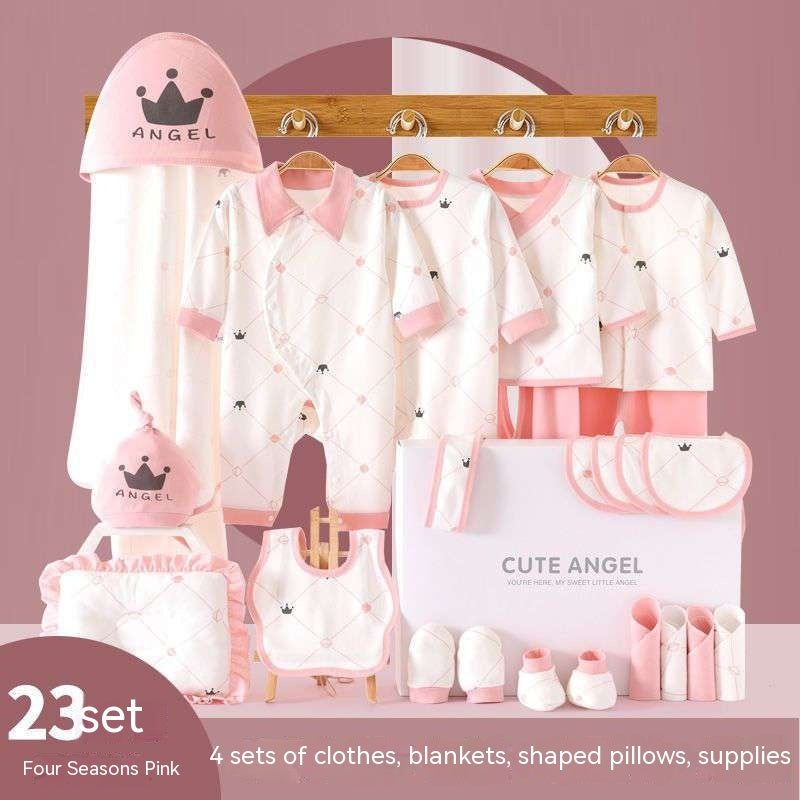 Vêtements pour bébés, costume en pur coton pour nouveau-né, coffret cadeau