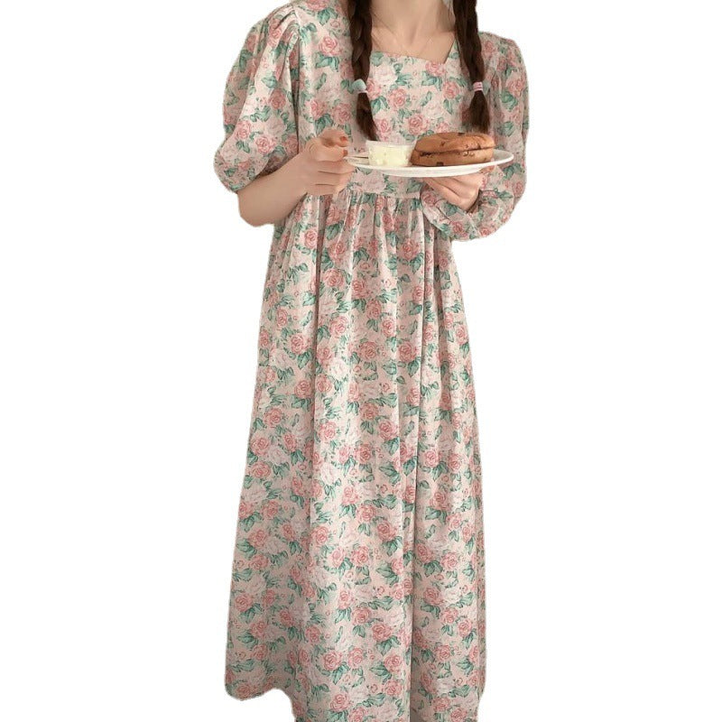 Women's Cotton Floral Homewear Dress