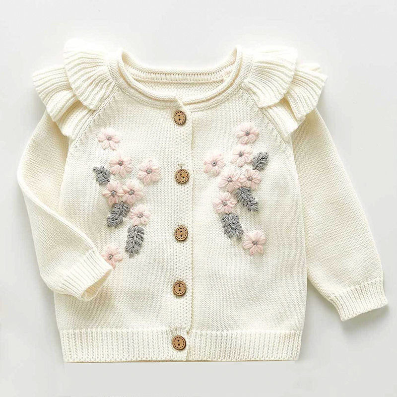 Combinaison brodée pour bébé, vêtements de sortie de princesse d'automne et d'hiver