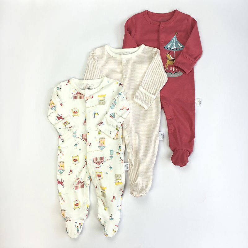 Three-piece Baby Foot-wrapped One-piece Long-sleeved Fart Dress Gift Box