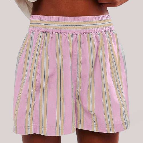 Short à rayures Y2K Pantalon de plage élastique à la mode d'été avec poches Vêtements pour femmes